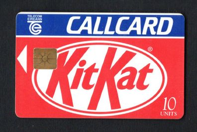 1996 Ireland 10 unit kit Kat (Gemplus GEM1) Call Card Used. Telecom Eireann card number 1123