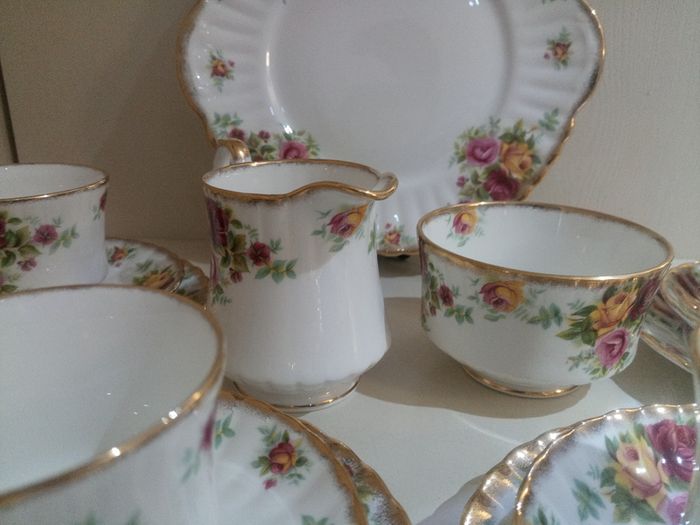 Vintage Royal Stafford 'Bouquet' Tea Set, 15 pieces
