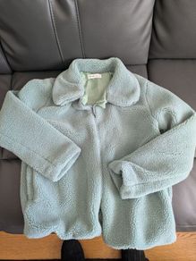 Shein Teddy Coat Green age 11-12