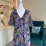 Ladies Navy Multi Coloured Print Dress from DIVA Carella. Size XL UK 14-16/ EU 42-44 Image 5