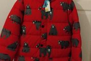 New Boden Red Bear Coat age 13-14
