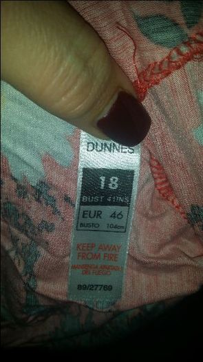 Red floral top from Dunnes size UK18 EUR46 Postage included