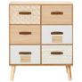 Sideboard with 6 Drawers 60x30x75 cm Solid Pinewood Image 2