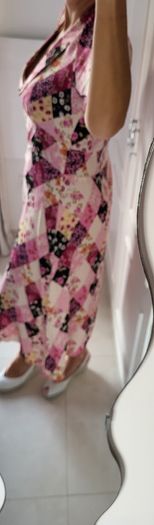Nobody's Child pink floral midi Sz 14UK