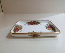 Small Pin Tray / Dish, 6.3" x 5" Royal Albert Old Country Roses