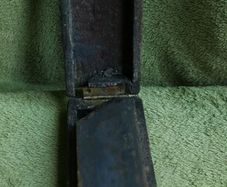 Antique Big Knife Sharpening Fine Stone With Wooden Case.