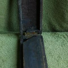 Antique Big Knife Sharpening Fine Stone With Wooden Case.