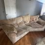 Couch with a  2 seater and a puffer Image 3