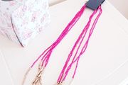 Pink &amp; Gold Costume Necklace