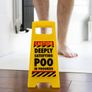 Deeply Satisfying Poo in Progress Novelty Toilet Humour Warning Sign | Hilarious Secret Santa Gift For Him, 11.8cm x 25cm Image 3