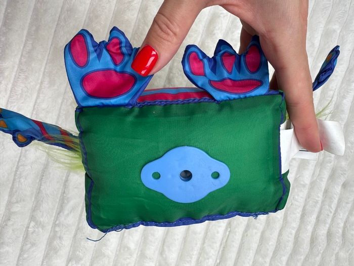 Little Tikes green monster plush approx. 27 cm. Dirty Used Please see photos