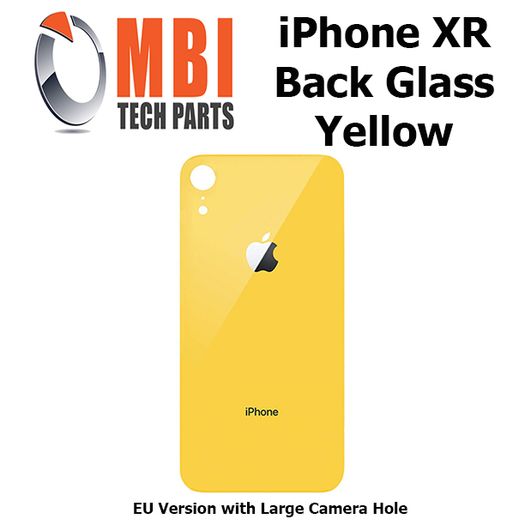 iPhone XR Replacement Back Glass Door Cover with Adhesive Yellow