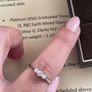 Platinum (950) Trilogy diamond ring Size N Image 3