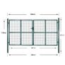 Double Door Fence Gate Powder-Coated Steel Image 10