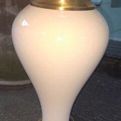 Huge 2 x Lamps Brass Ceramic
