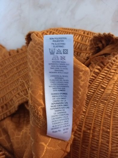 Dunnes Ochre Satin Croc Top.   S. 12.    B.N.W.T.