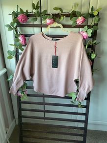 jumper Bnwt dusky pink batwing style jumper size xsmall (uk 8)