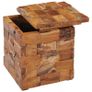 Storage Stool Solid Teak Wood Image 2