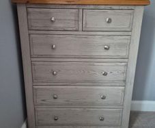 Lancaster Chest Of Drawer 2+4 Drawer Aged Grey/Oak