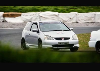 Ep3 track car  +  twin axle trailer