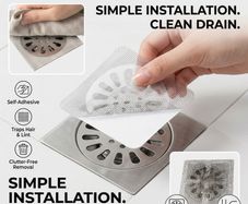 1pc Self-Adhesive Hair Catcher Stickers for Shower, Kitchen Sink & Bathroom Drains, Free viewing