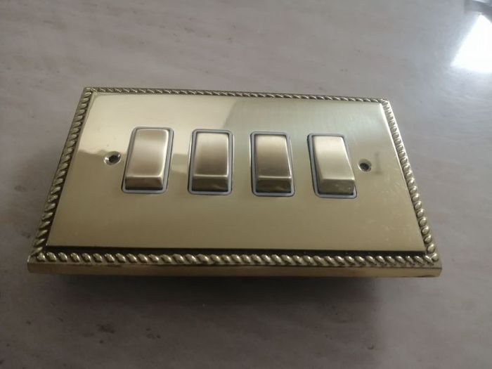 Georgian Brass Light Switch