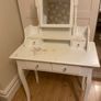 Dressing table with mirror and stool Image 4