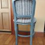 French Rustic Upholstered High Chair / Counter Chair Image 4