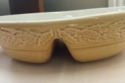 FREE Item with this -  Cloverleaf English Pottery Open divided  oval vegetable dish 28 by 24.5