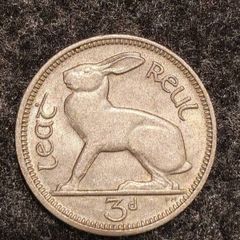 1968 Ireland 3d Threepence Last Year of issue Hare VF