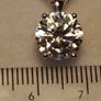 14ct White Gold 3ct Lab Diamond Solitaire Pendant and Chain. Image 3