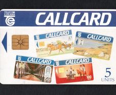 1992 Ireland 5 Unit Montage early definitive Call card (Gemplus GEM1) Call Card Used. Telecom Eireann card number 1040