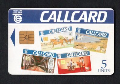 1992 Ireland 5 Unit Montage early definitive Call card (Gemplus GEM1) Call Card Used. Telecom Eireann card number 1040