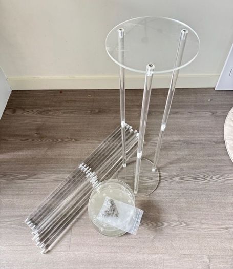 Acrylic Wedding Props Flower Stand, Transparent Stage Decoration, Party Tabletop Aisle Decor