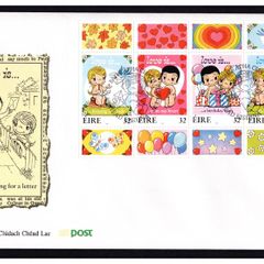 1998 Ireland IRP2.56 Greetings Stamp Booklet Pane Mint Never Hinged (Hibernian HP99) An Post First Day Cover (FDC)