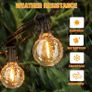SUMMER SALE Outdoor Indoor String Lights Mains Powered, 120FT G40 LED Festoon Lights Outdoor, IP45 Waterproof Globe Mains Garden Lights with 60+2 Bulbs (FREE SHIPPING) Image 2