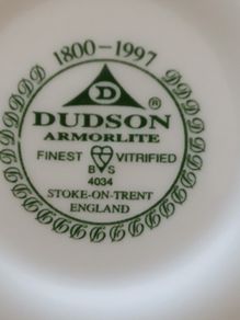 Rare Vintage Dudson Armorlite White 12cm Vitrified Ceramic Trinket Dish or Multi purpose bowl.