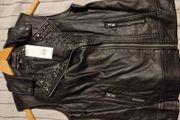 Fake leather vest