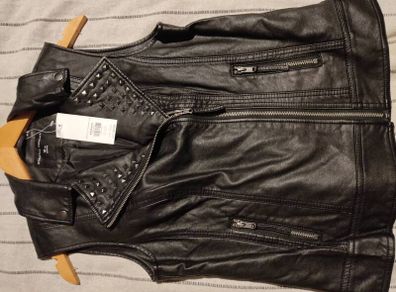 Fake leather vest
