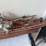 Large Timber  crafted model of the Cutty Sark, A speedy Clipper Sailboat that transported TEA in the late 19thy century Image 3