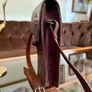 Vintage 1970s 1980s Hand Made Moroccan Leather Crossbody Bag Sunburst Motif Image 3