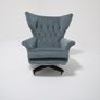 Vintage Blofeld 6250 Swivel & Rocking Lounge Chair in Blue Velvet by Paul Conti for G-Plan, 1960s Image 10