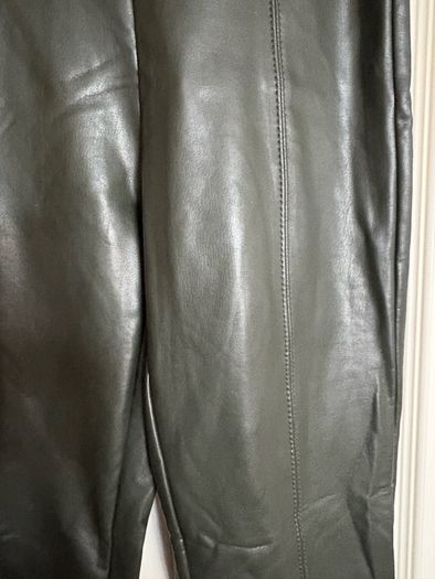 leather look trousers