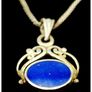 Sterling Silver Filigree Llapis Lazuli Pendant Necklace Image 6