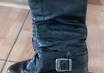 Schuh Black Leather Boots