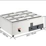 6-Pan Commercial Food Warmer Electric Steam Table 1200W Professional Countertop for Restaurant Image 2