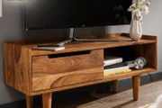Solid Wood TV Stand  Modern Entertainment Unit &amp; Media Cabinet
