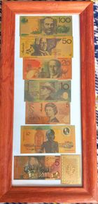 Australian Set Dollars 24K Gold Plated Banknote