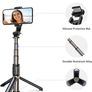 Selfie Stick, 4 in 1 Extendable Bluetooth Selfie Stick Tripod 360 Degree Rotation Stable Tripod Stand with Detachable Wireless Remote, Compatible with GoPro (FREE SHIPPING) Image 4
