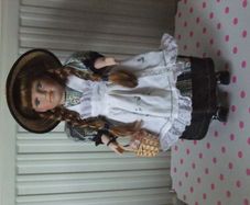 Large Porcelain Doll - German Dress